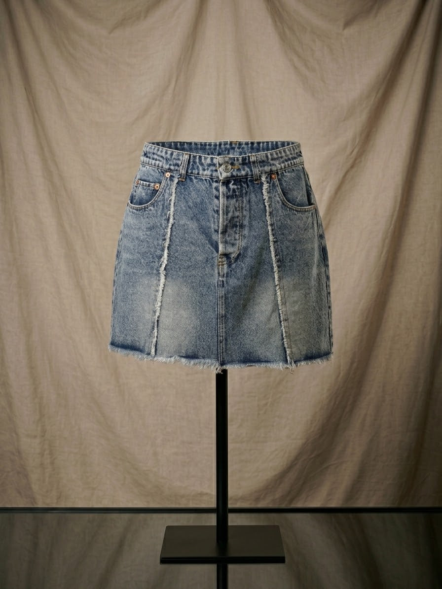 Women’s Frayed Denim Skirt