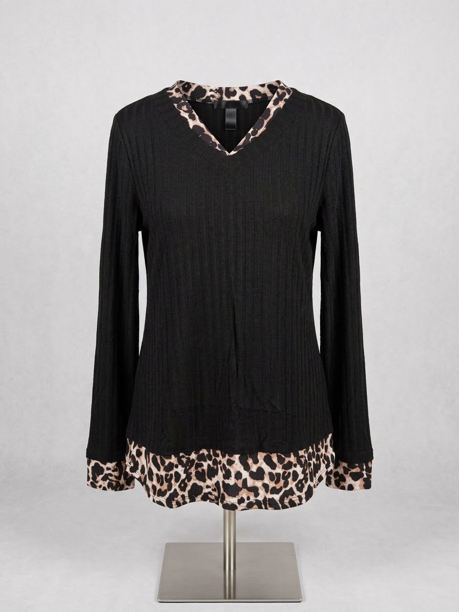 Cheetah Trim Long Sleeve