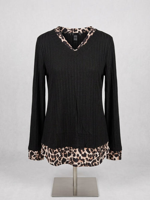Cheetah Trim Long Sleeve