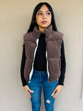 Brown Puff Vest